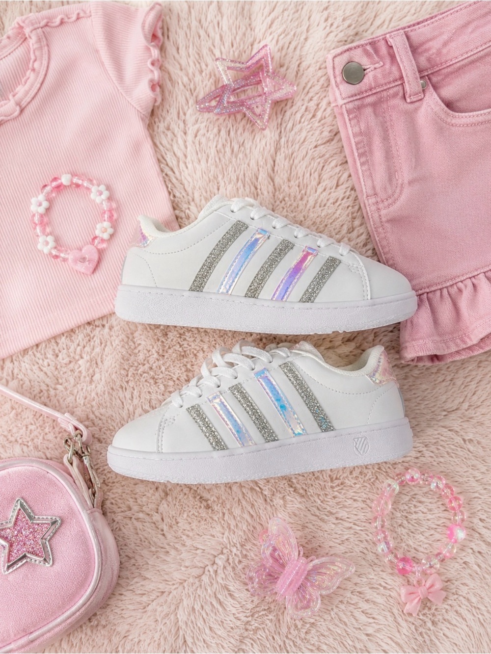 K-Swiss Classic VN Varsity Low Iridescent Sparkle Sneakers